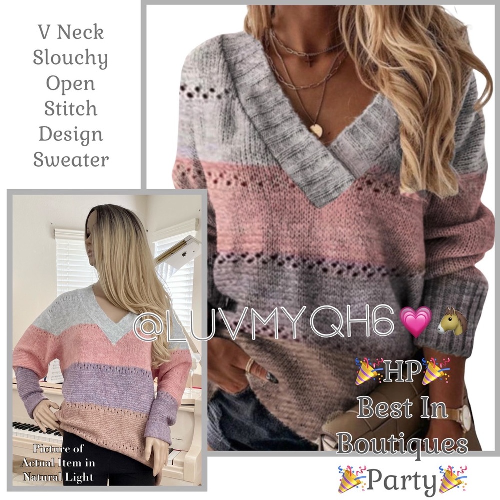 V-Neck Soft Slouchy Sweater 🎉HP🎉